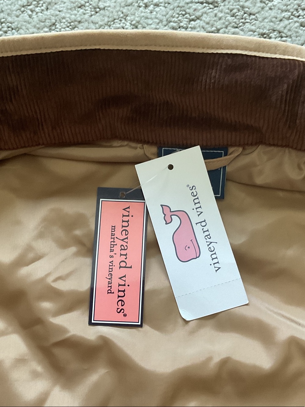 Vineyard Vines Quilted Tan Vest 0510 - Picture 3 of 9